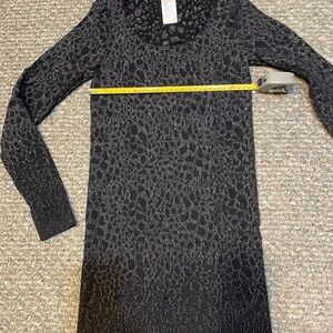 Wolford Black and Gray Leopard Patterned Dress